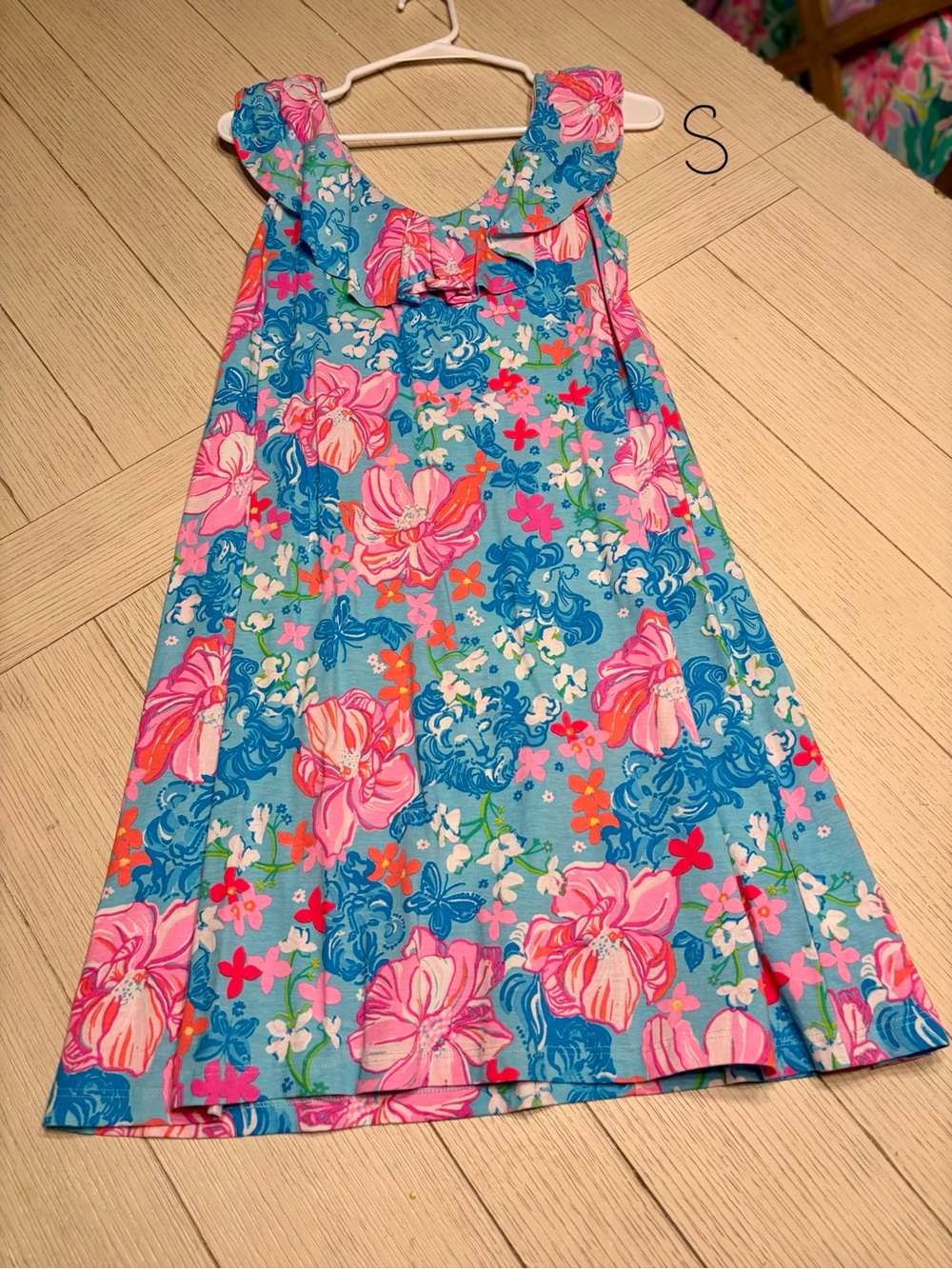 Lilly Pulitzer Floral Mini Dress in Turquoise, Pink & Blue
